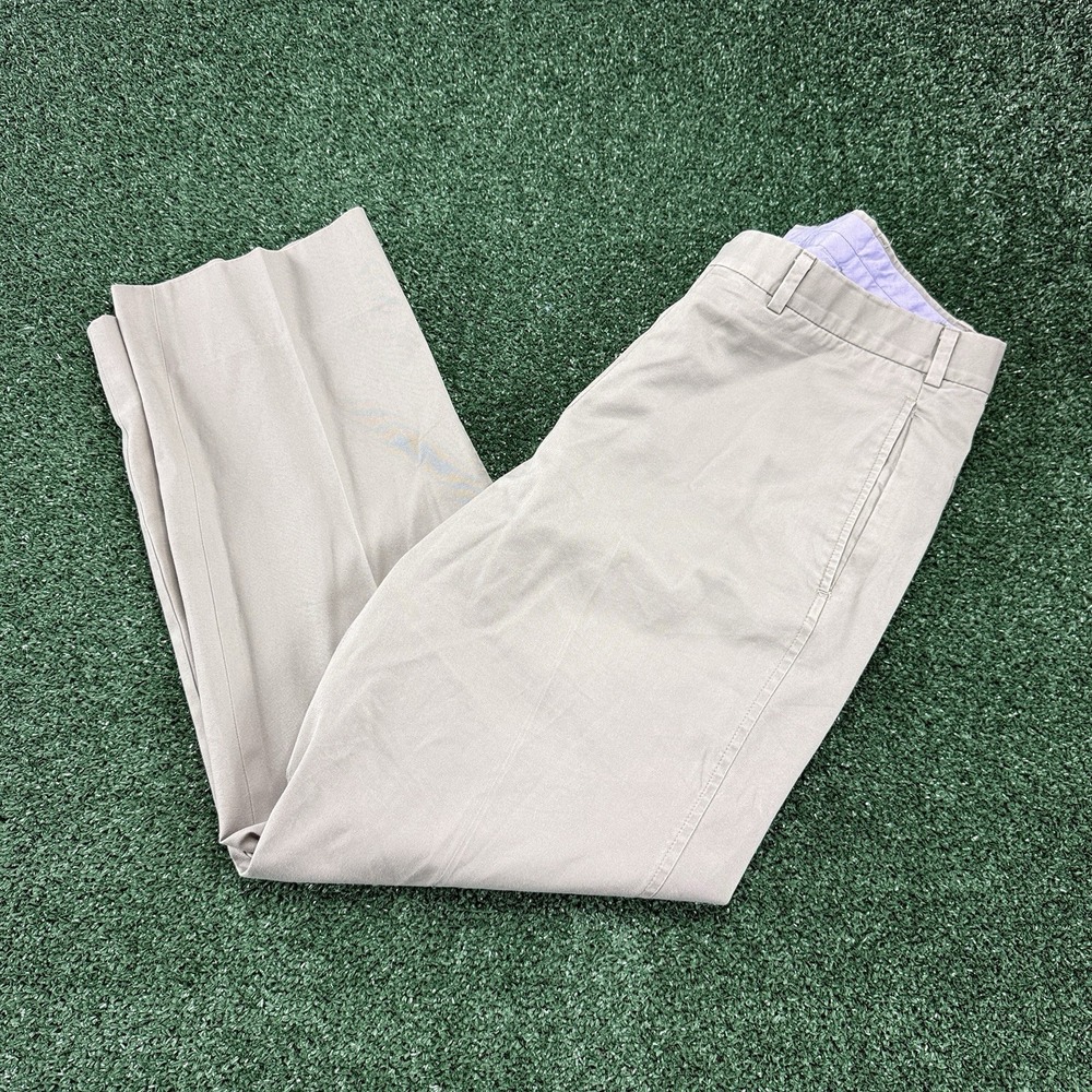 SID Mashburn Pants Men's Chino Relaxed Casual Straight Pleated Khakis Size 34x27